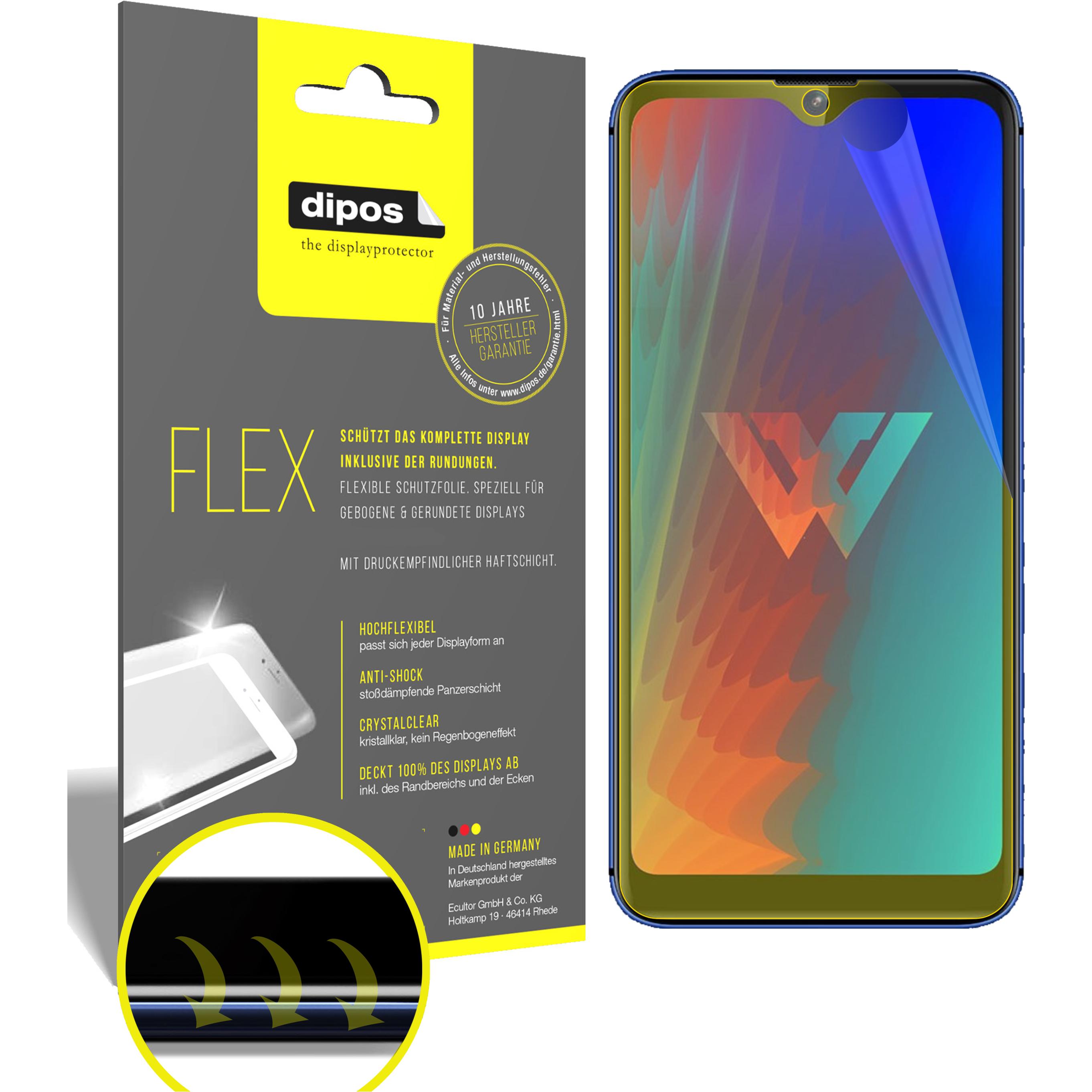 Dipos Displayschutzfolie Full-Cover 3D (2 Stück, LG W30 Pro), Smartphone Schutzfolie, Transparent