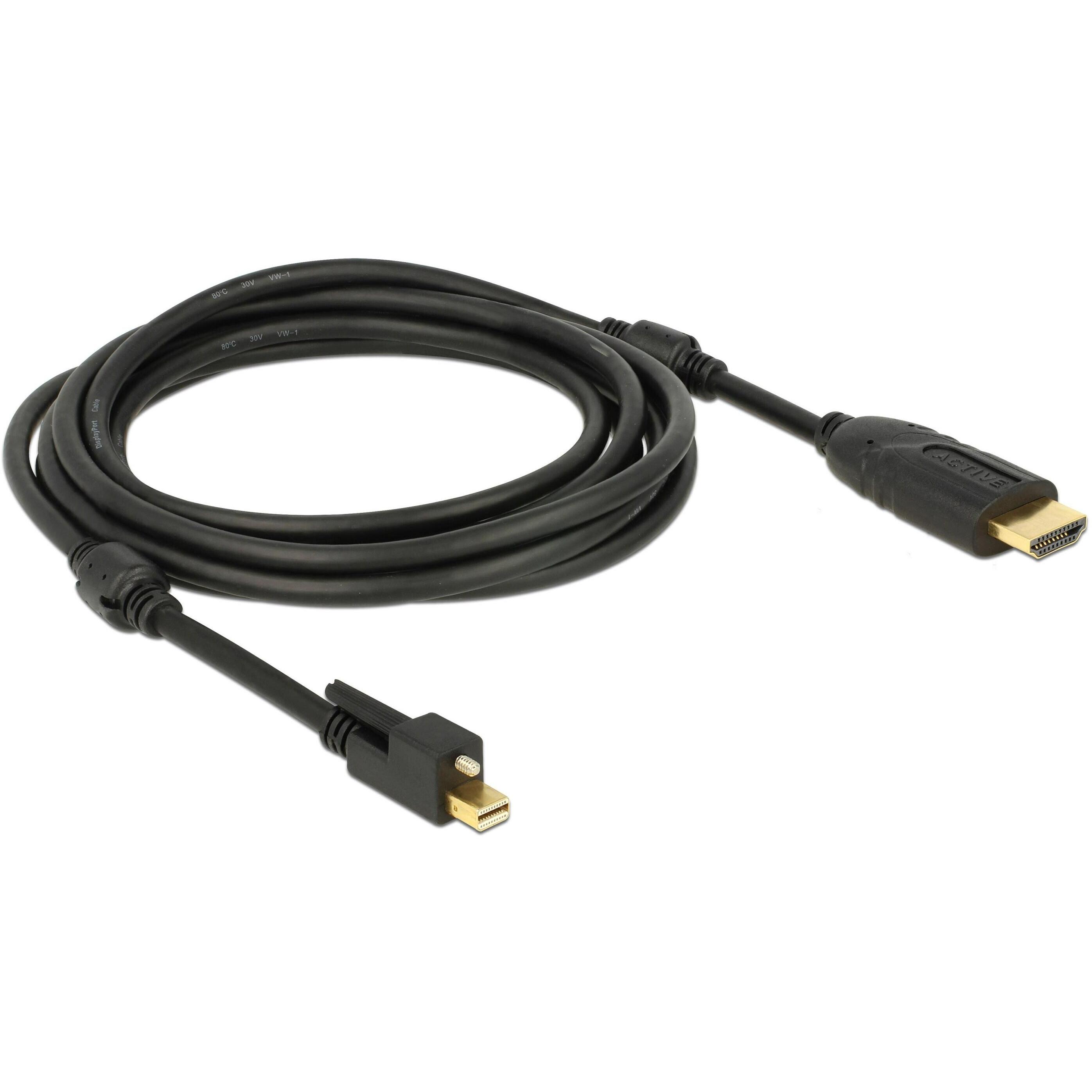 Thumbnail - Delock Mini DisplayPort — HDMI (Typ A) (3 m, DisplayPort, HDMI), Video Kabel
