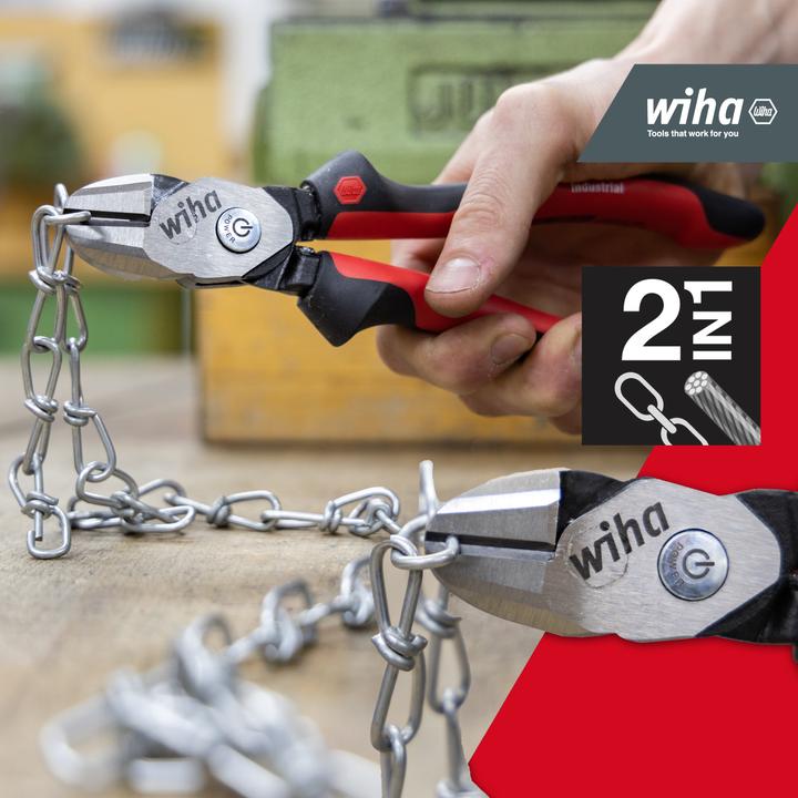Image du produit Wiha BiCut Industrial- Cisaille latérale réversible à levier Heavy Duty Lever Diagonal Cutter. (200 mm)