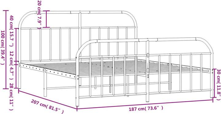 Image du produit vidaXL Bettgestell (180 x 200 cm)