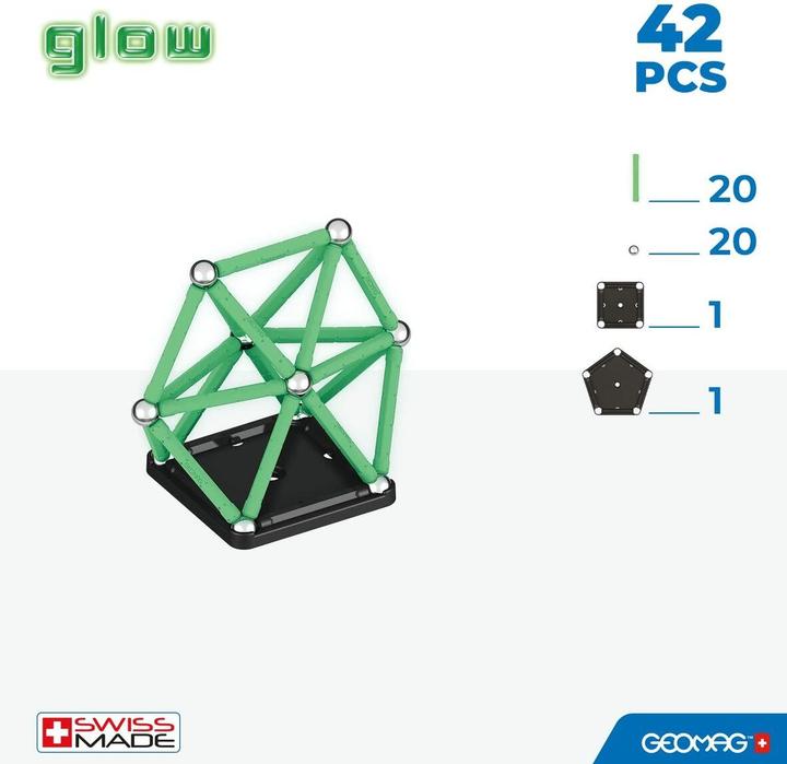 Actual product image Geomag GLOW RECYCLED 42 parts