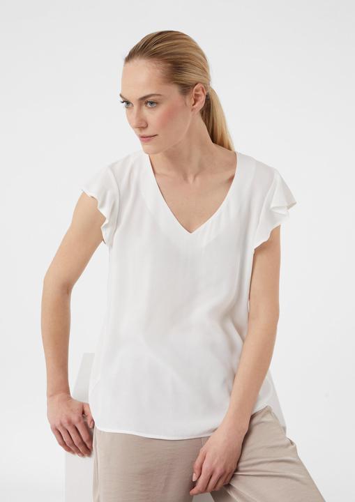 Produktbild Comma Bluse Semitransparente Viskosebluse mit Volantärmeln (44)