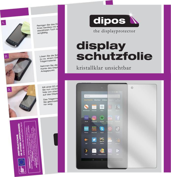 Produktbild Dipos Displayschutzfolie Crystalclear (2 Stück, Fire 7)