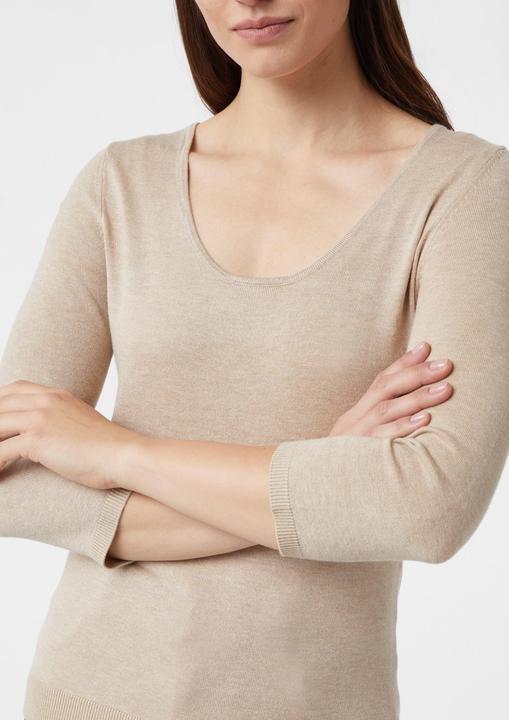 Produktbild Comma Strickpullover Gerippter Feinstrick-Pullover im Slim Fit (32)