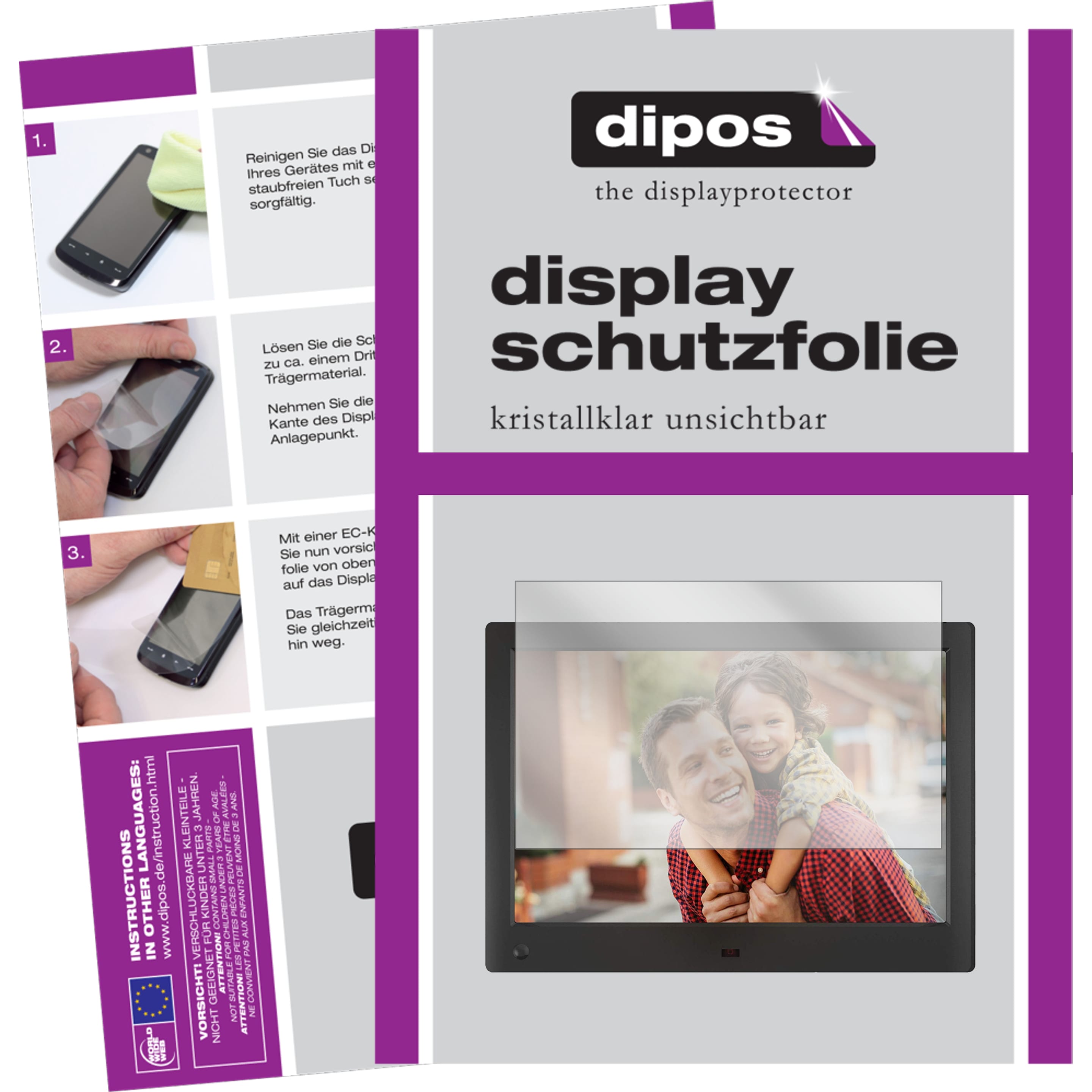 Dipos Displayschutzfolie Crystalclear (2 Stück, NIX Advance 10 Zoll), Tablet Schutzfolie