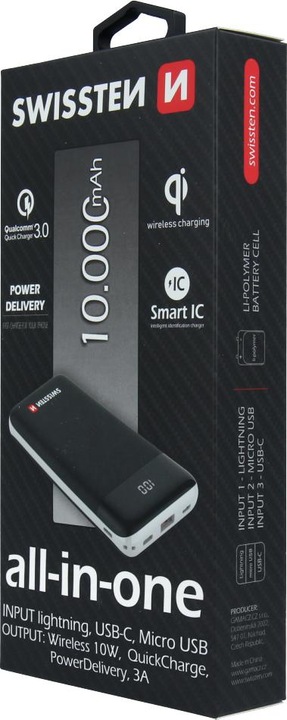 Actual product image Swissten All-In-One (10000 mAh, 10 W, 18 Wh)