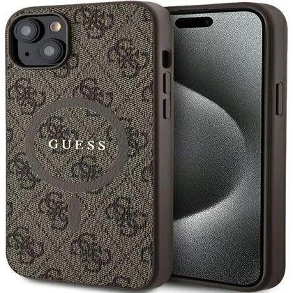 Produktbild Guess GUHMP14SG4GFRW iPhone 14 / 15 / 13 6.1" brązowy/brown hardcase 4G Collection Leather Metal Log (Apple iPhone 14)