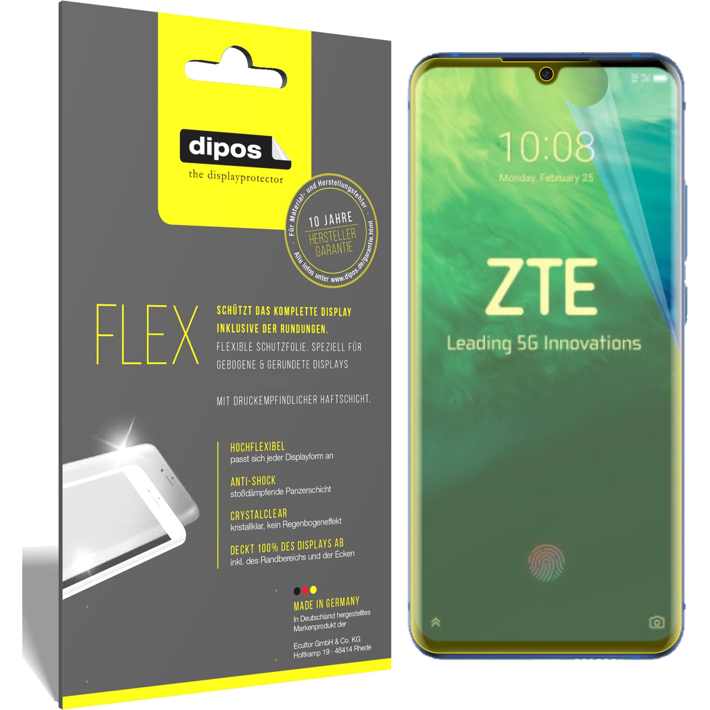 Thumbnail - Dipos Displayschutzfolie Full-Cover 3D (2 Stück, ZTE Axon 10 Pro), Smartphone Schutzfolie, Transparent