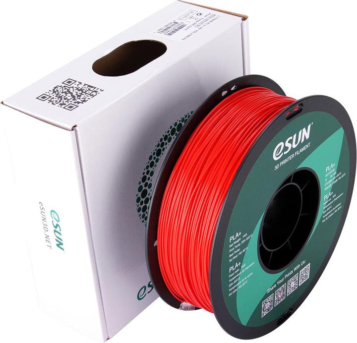 Actual product image eSUN PLA+ 1.75mm Red 1kg 3D Filament (PLA+, 1.75 mm, 1000 g, Red)