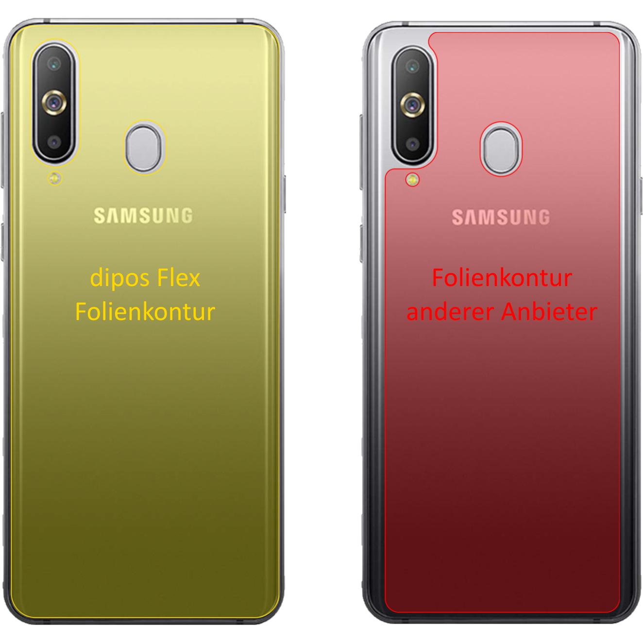 Thumbnail - Dipos Displayschutzfolie Full-Cover 3D (3 Stück, Samsung Galaxy A8), Smartphone Schutzfolie, Transparent