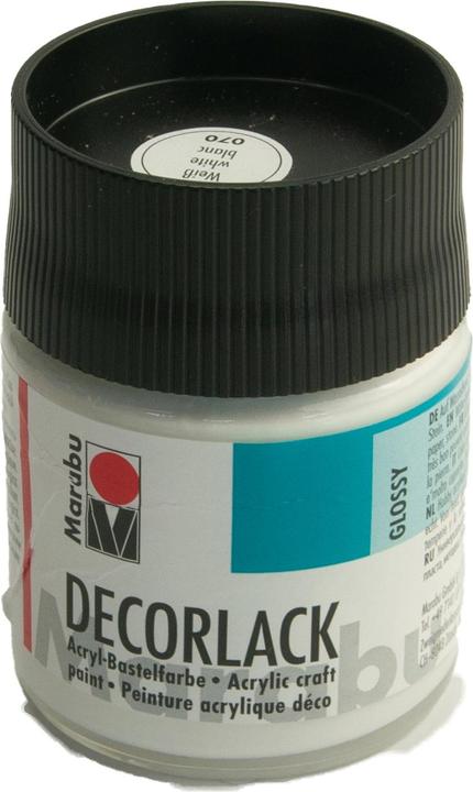 Productafbeelding Marabu Acryllak "Decorlack", wit, 50 ml, in potje (Wit, 50 ml)