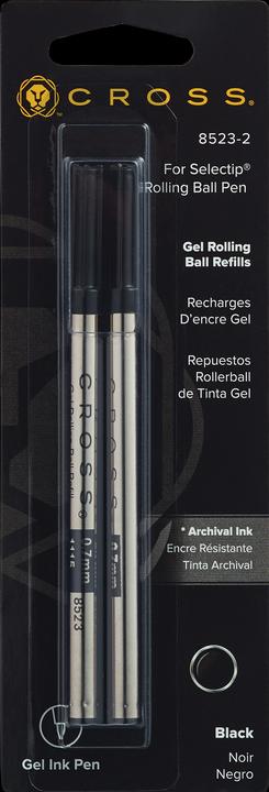 Produktbild Cross Rollermine Gel 2ST schwarz (Gelmine, Schwarz, 0.70 mm)