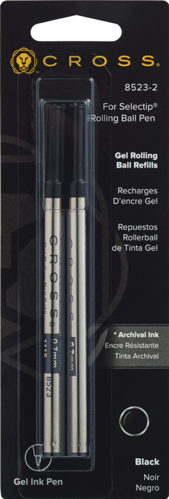 Actual product image Cross Roller refill gel 2ST black (Gel mine, Black, 0.70 mm)