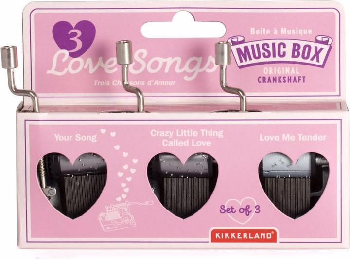 Actual product image Kikkerland 3 Songs Music Box Set