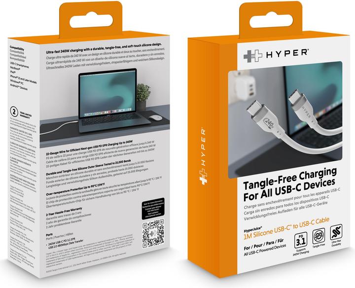 Produktbild Targus 1M Silicone 240W USB-C Charging Cable - (1 m, USB 2.0, 240 W)