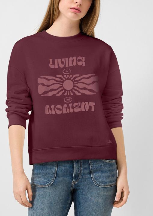 Produktbild s.Oliver Sweatshirt Weiches Sweatshirt mit Print (M)