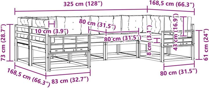 Actual product image vidaXL Outdoor-Sofagarnitur
