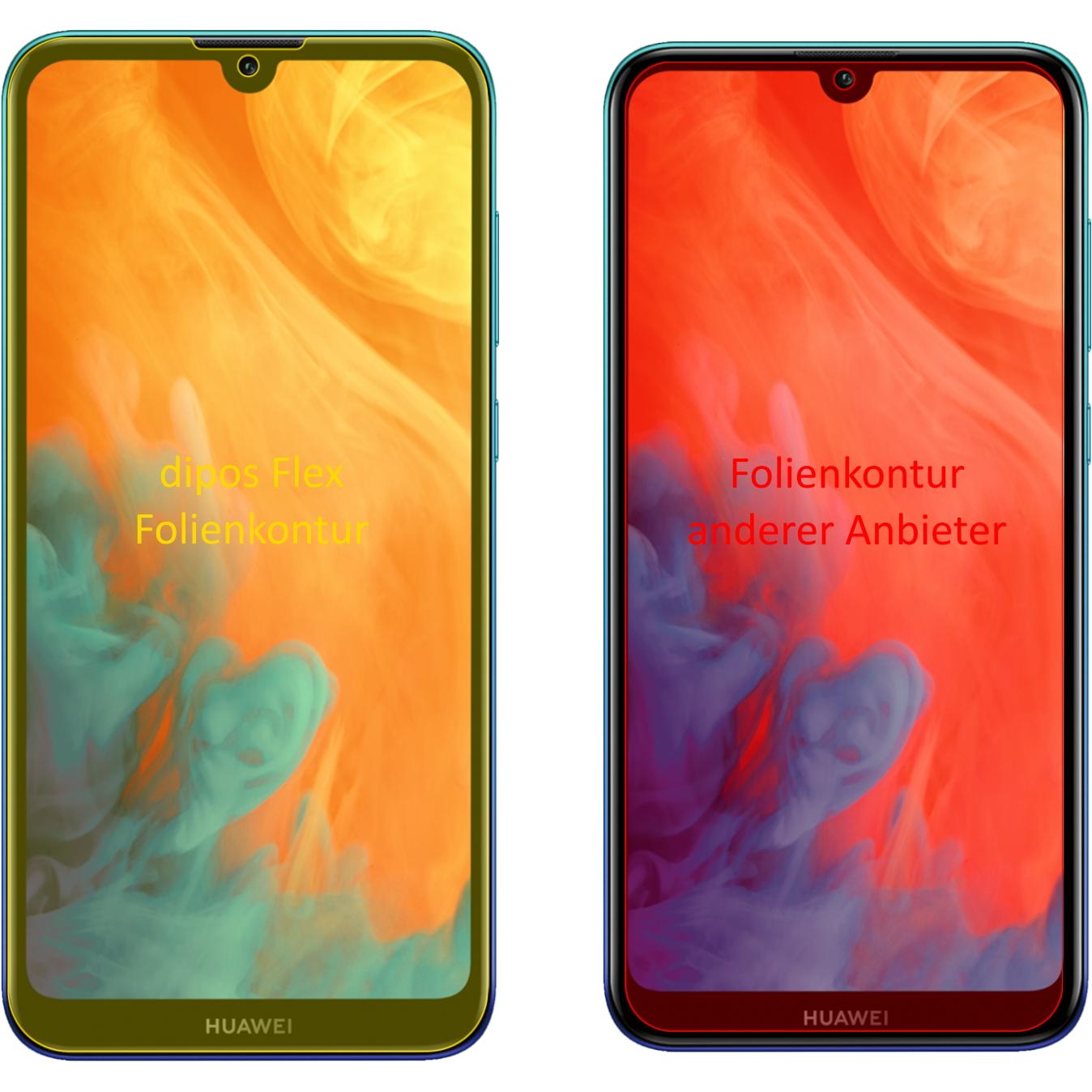 Thumbnail - Dipos Displayschutzfolie Full-Cover 3D (2 Stück, Honor Play 8A), Smartphone Schutzfolie, Transparent