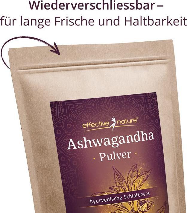 Produktbild Effective Nature Bio Ashwagandha Pulver (Pulver, 250 g)