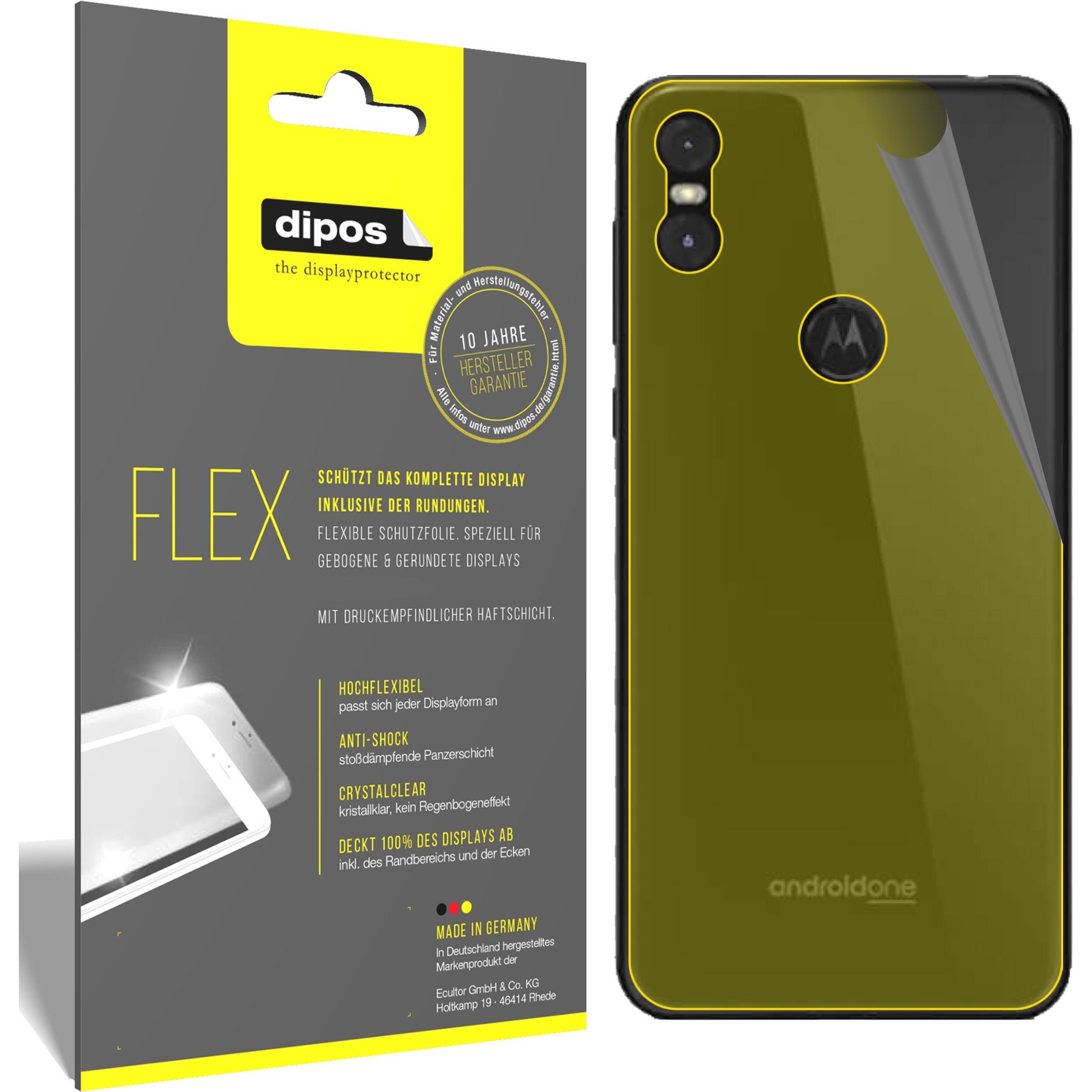 Dipos Displayschutzfolie Full-Cover 3D (2 Stück, Motorola One), Smartphone Schutzfolie, Transparent