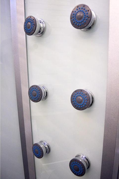 Actual product image Home Deluxe Steam shower with waterfall MANTA steam sauna, 90x90x220cm