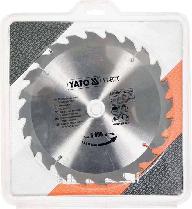 Immagine prodotto Yato LAMA TCT PER LEGNO 250X24TX30 MM