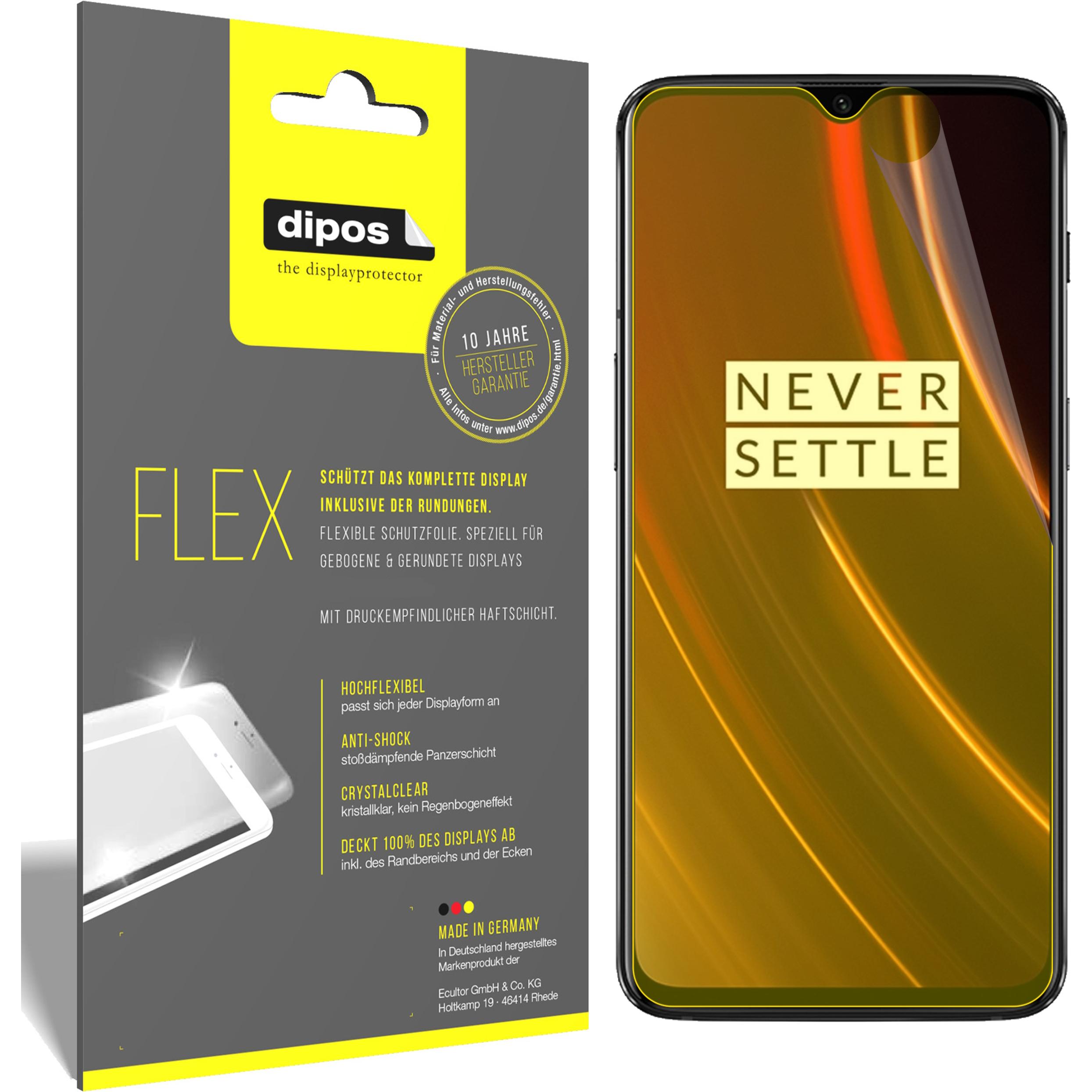 Dipos Displayschutzfolie Full-Cover 3D (2 Stück, OnePlus 6T McLaren Edition), Smartphone Schutzfolie, Transparent