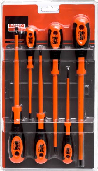 Bahco Jeu de tournevis avec manche bi-matière pour vis à fente, PH1 et PH2 Phillips, 3-6,5 m (Escale)