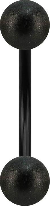 Immagine prodotto Star Piercing Micro Banana nera maculata con due palline (senza ottone, Acciaio chirurgico 316L)