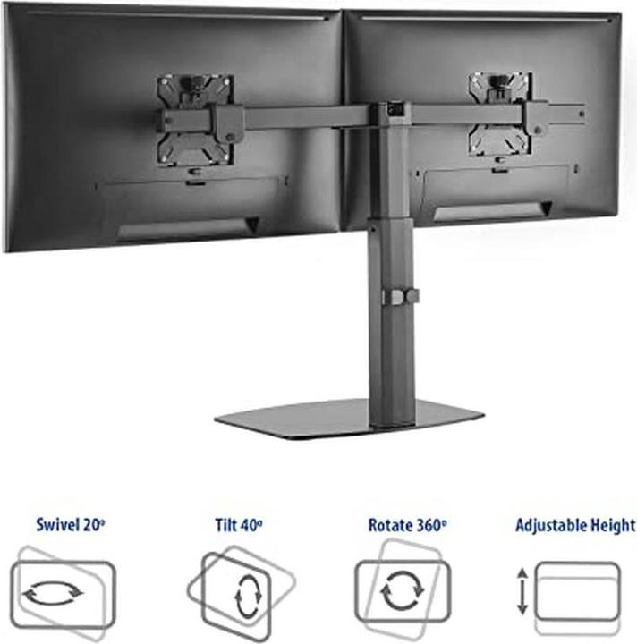 Actual product image ACT Monitor Desk Stand, 2 screens up to 27ö, with gas spring (Table, 27", 12 kg)