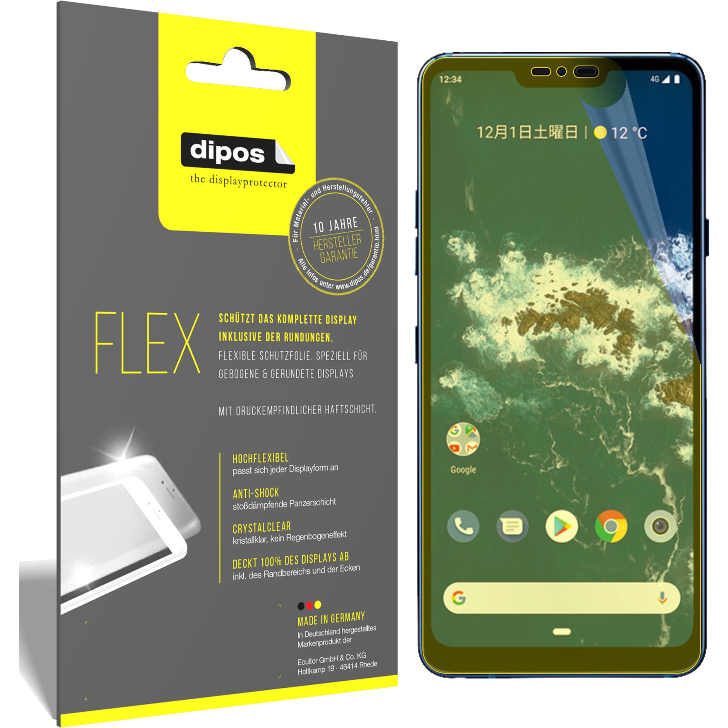 Dipos Displayschutzfolie Full-Cover 3D (2 Stück, LG X5 Android One), Smartphone Schutzfolie, Transparent