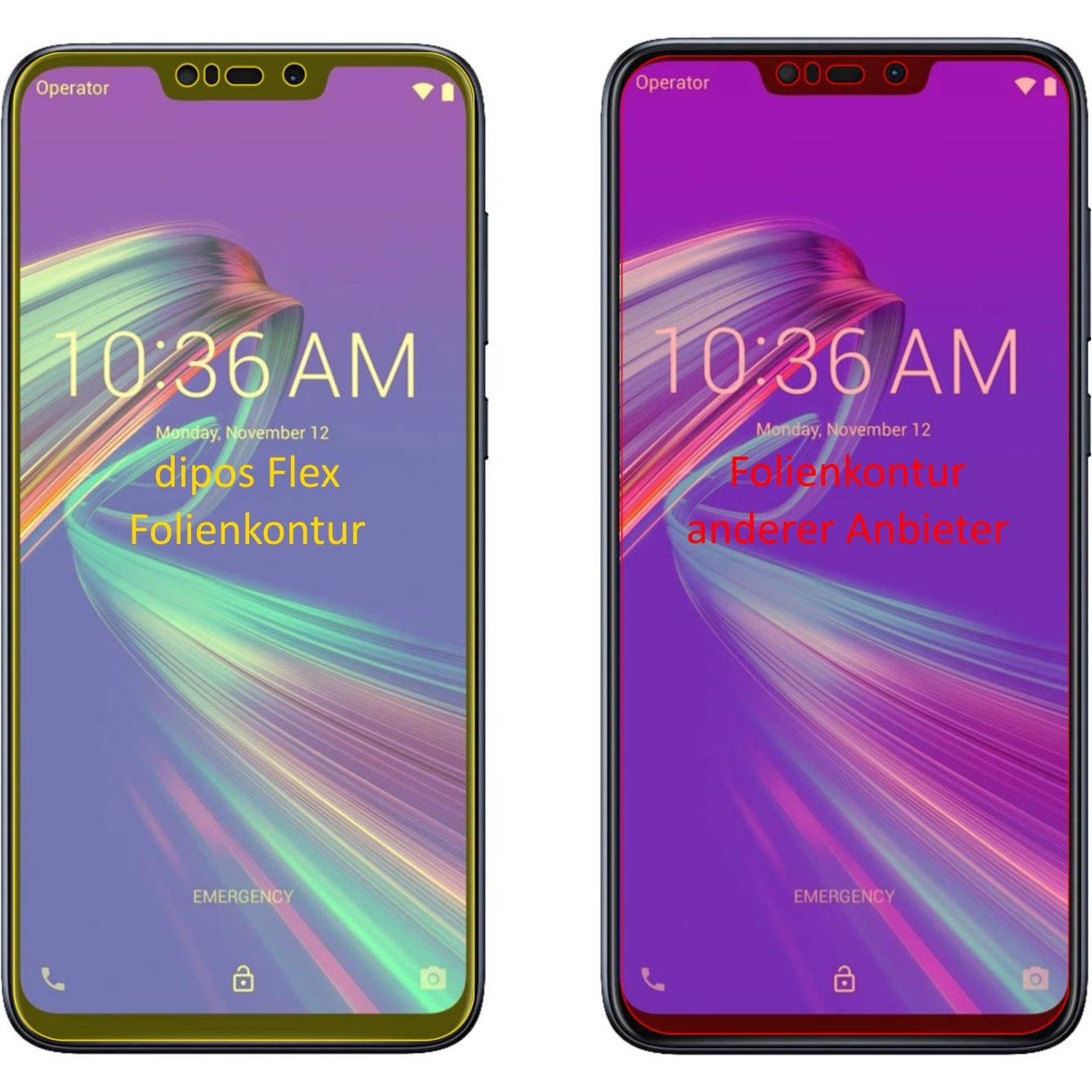 Thumbnail - Dipos Displayschutzfolie Full-Cover 3D (1 Stück, Asus Zenfone Max (M2)), Smartphone Schutzfolie, Transparent