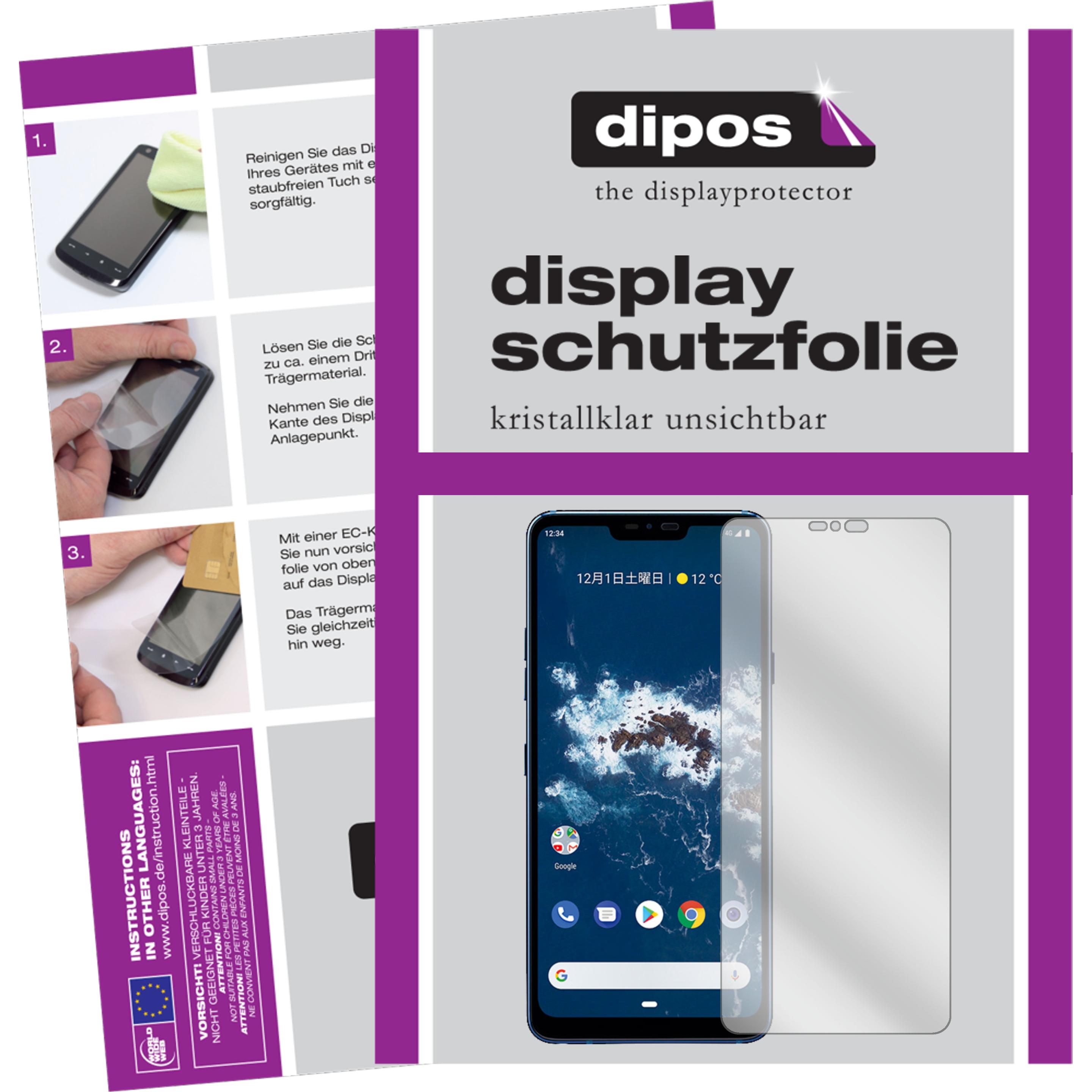 Dipos Displayschutzfolie Crystalclear (2 Stück, LG X5 Android One), Smartphone Schutzfolie, Transparent