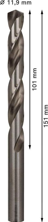 Immagine prodotto Bosch Professional Zubehör Trapano PRO Metal HSS-G, 11,9 x 101 x 151 mm (11,9 mm)