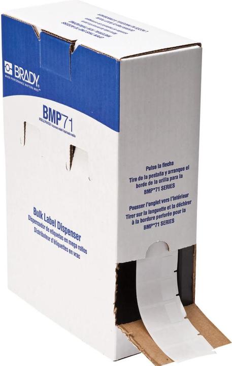 Brady BM-30-427, Vinyl, selbstlaminierend, Weiss/Transparent, matt, 19.05 x 12.70(38.10) mm, für Ka (1.90 cm)