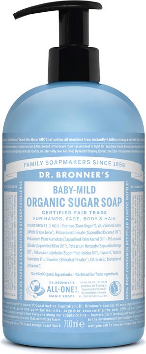 Immagine prodotto Dr. Bronner's Sapone di zucchero biologico Baby Mild 710 ml (710 ml)