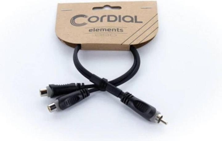 Actual product image Cordial 14891 Klinke / Cinch Audio Y-Adapter (1x Cinch-Stecker - 2x Cinch-Buchse (0.30 m, Cinch)
