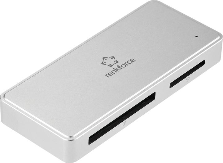 Actual product image Renkforce External USB 3.2 Gen1 (USB 3.0) Memory Card Reader and Hub USB-C (USB-C)