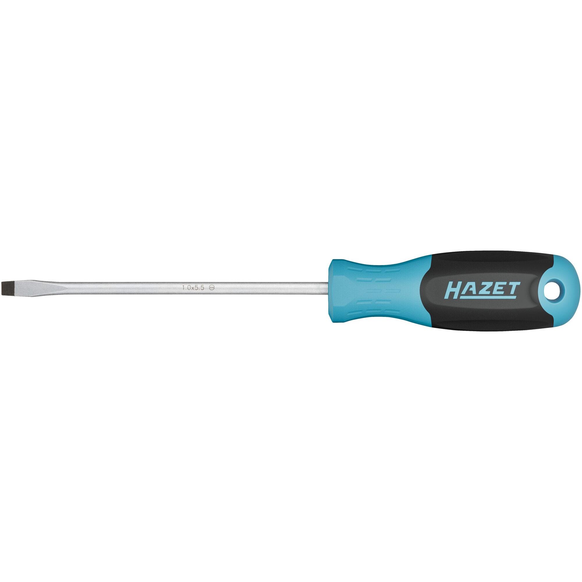 HAZET, Schraubenzieher, Schraubendreher 811-55 ∙ Schlitz Profil ∙ SW 1 x 5,5 mm
