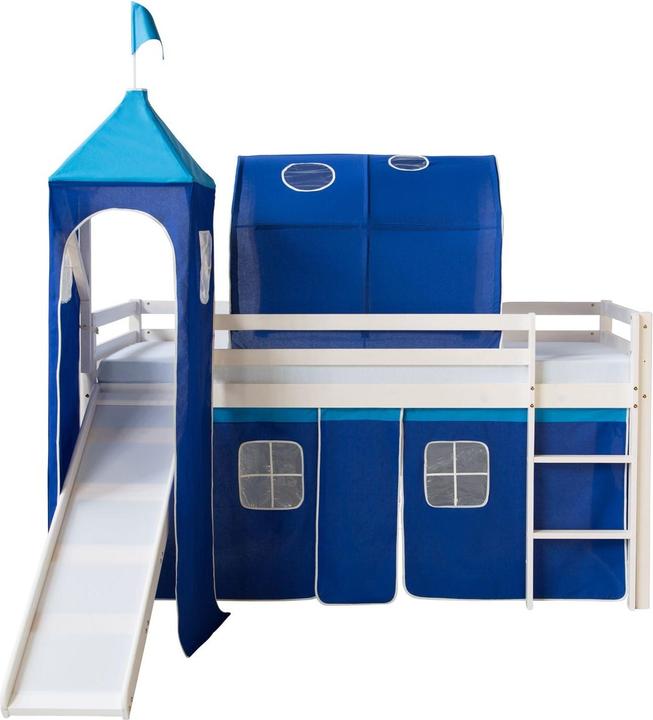 Immagine prodotto Floki24 Tunnel per letti a castello Tenda da letto Baldacchino da letto Tunnel da gioco Grotta Culla - blu