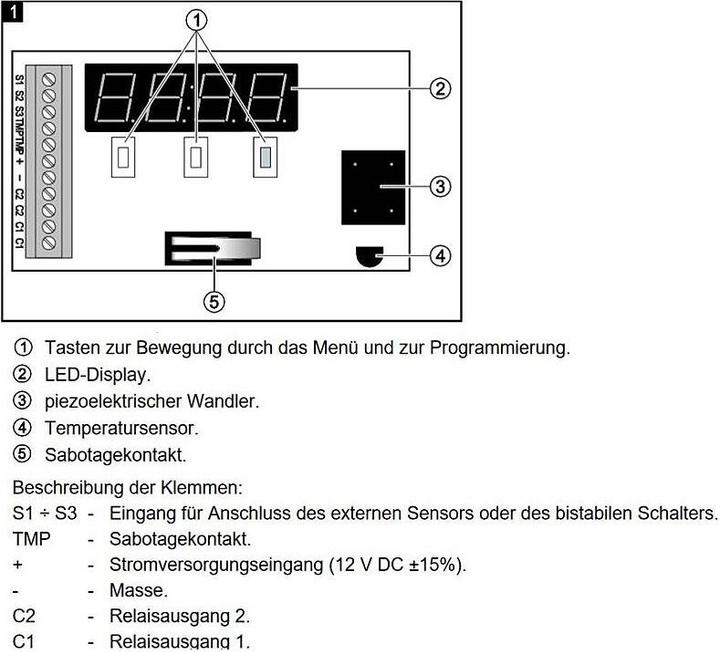 Produktbild Satel Detector Temperature Progr./Td-1