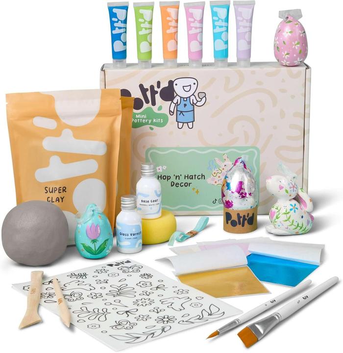 Pott'd Töpferset mit Farben & Werkzeugen
