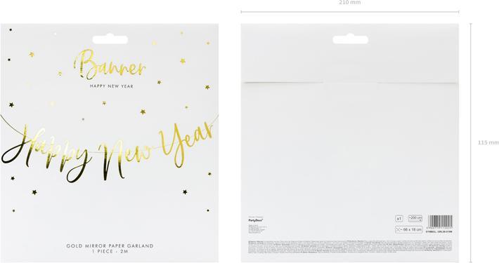Produktbild Partydeco Girlande - Happy New Year (1 Stk.)
