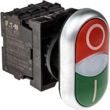 Eaton Complete Push button dble "'I/0" 1NO/1NC