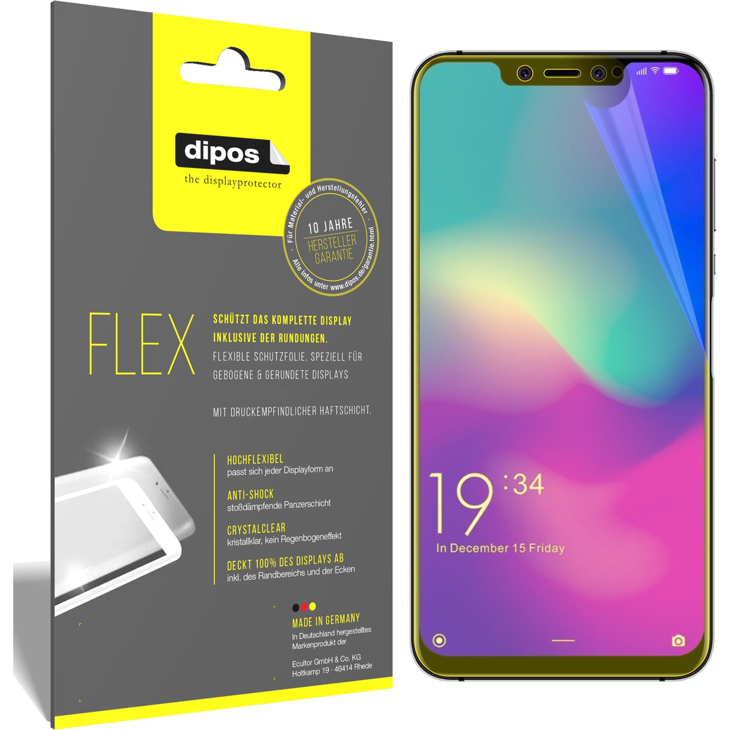 Dipos Displayschutzfolie Full-Cover 3D (3 Stück, Elephone A5), Smartphone Schutzfolie, Transparent