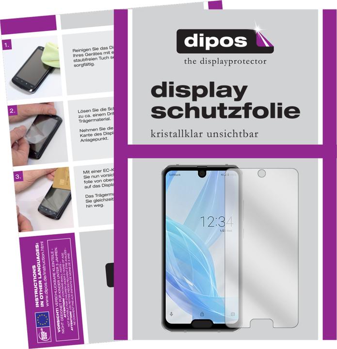 Produktbild Dipos Displayschutzfolie Crystalclear (2 Stk., Sharp Aquos R2 Compact)