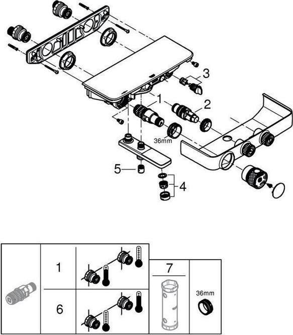 Image du produit Grohe Grohtherm SmartControl Mitigeur thermostatique de bain