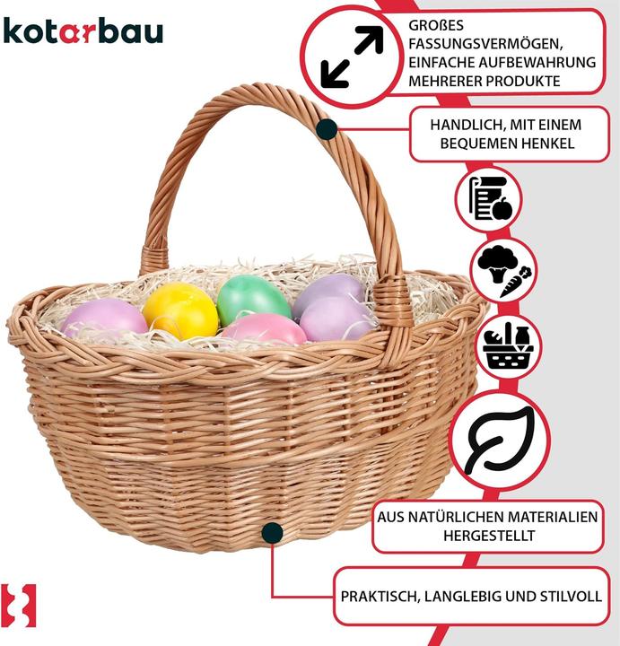Produktbild Kotarbau Runder Weidenkorb mit Henkel