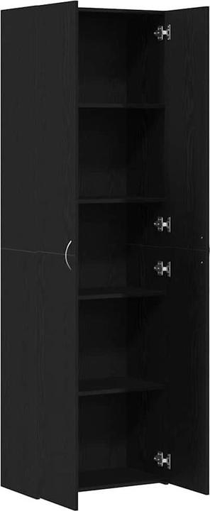 Produktbild vidaXL Büroschrank Schwarz Eiche 60x32x190 cm Holzwerkstoff (60 x 32 x 190 cm)