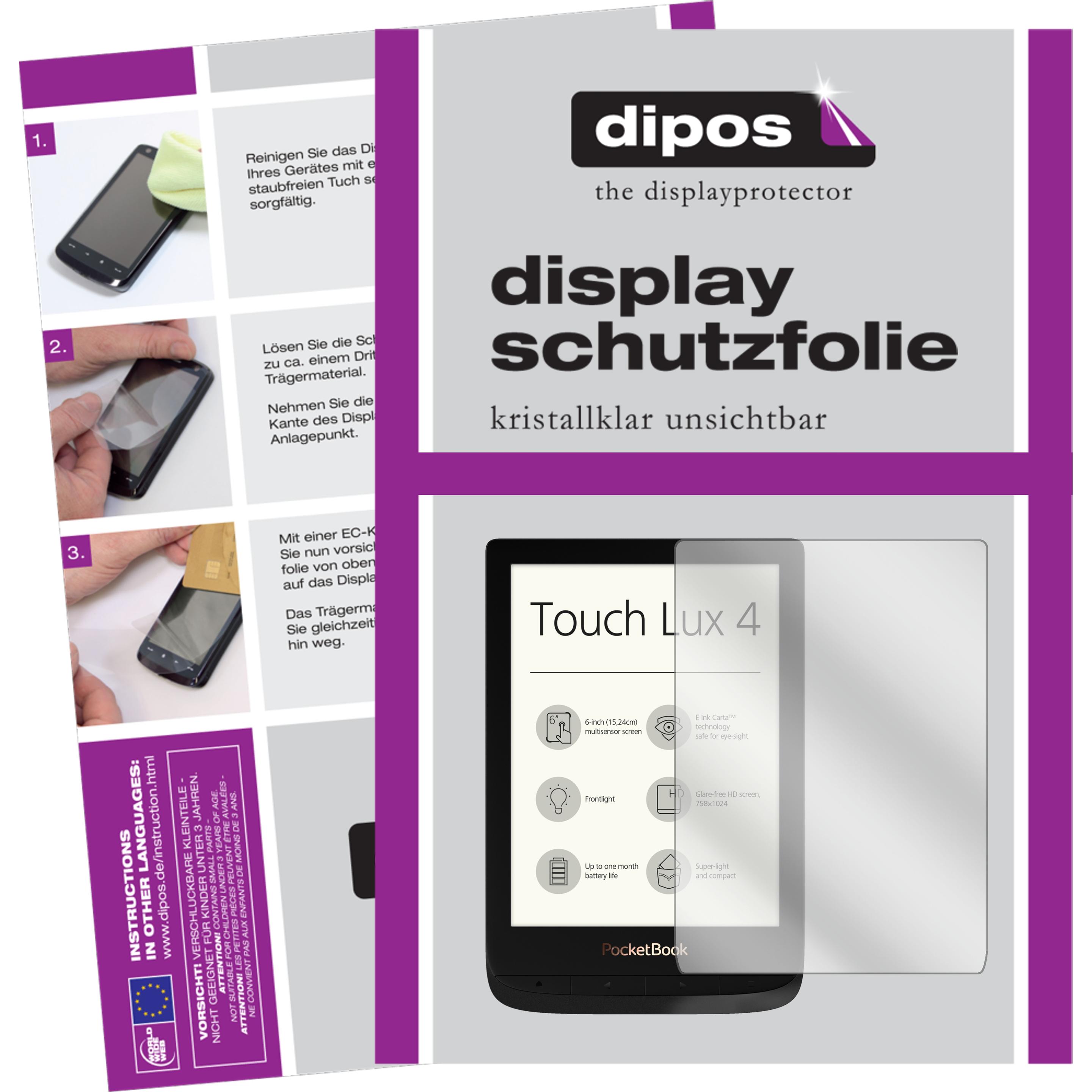 Dipos Displayschutzfolie Crystalclear (1 Stück, Touch Lux 4), Tablet Schutzfolie